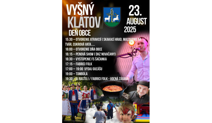 Deň obce Vyšný Klátov - 23. 8. 2025