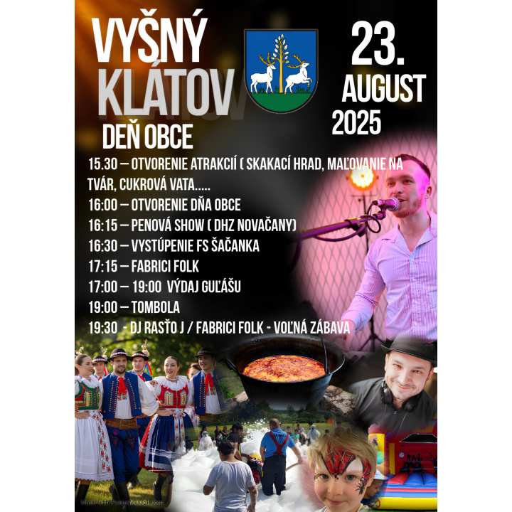 Deň obce Vyšný Klátov - 23. 8. 2025