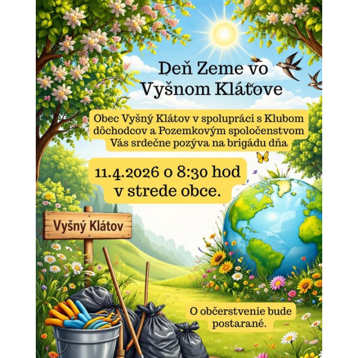 Jarné upratovanie obce - 11. 4. 2026