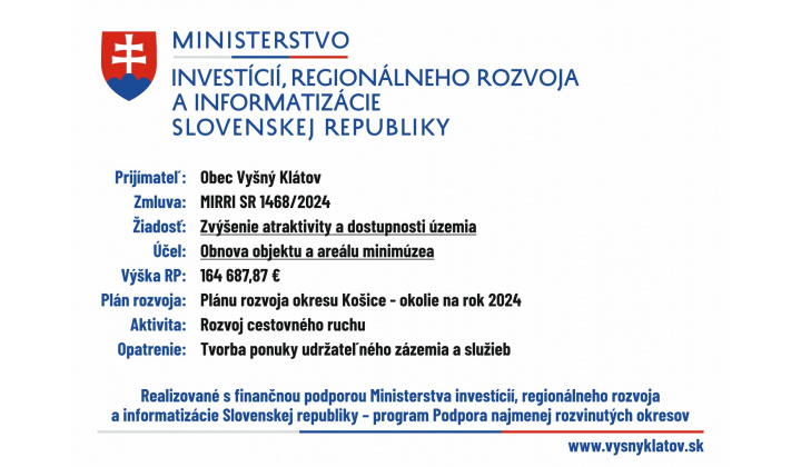 Obnova objektu a a areálu minimúzea