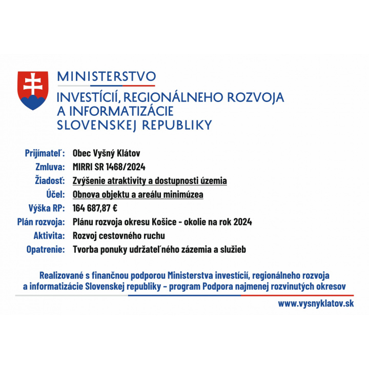 Obnova objektu a a areálu minimúzea