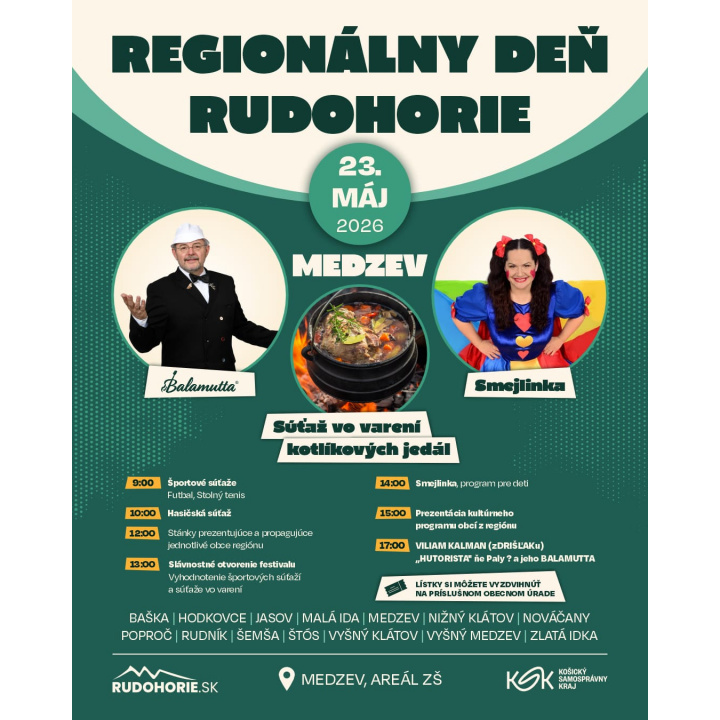 Regionálny deň Rudohorie - 23. 5. 2026