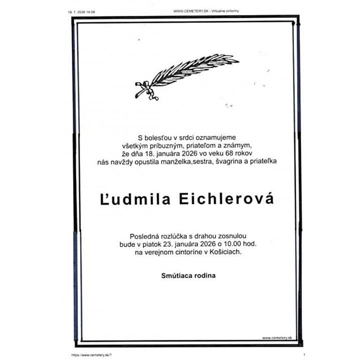 Smútočné oznámenie