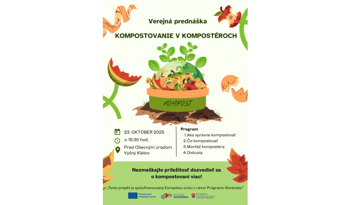 Verejná prednáška ’’Kompostovanie v kompostéroch’’ dňa 22.10.2025