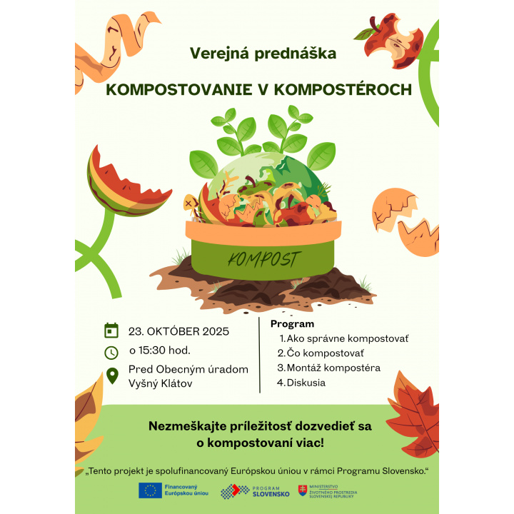 Verejná prednáška ’’Kompostovanie v kompostéroch’’ dňa 22.10.2025