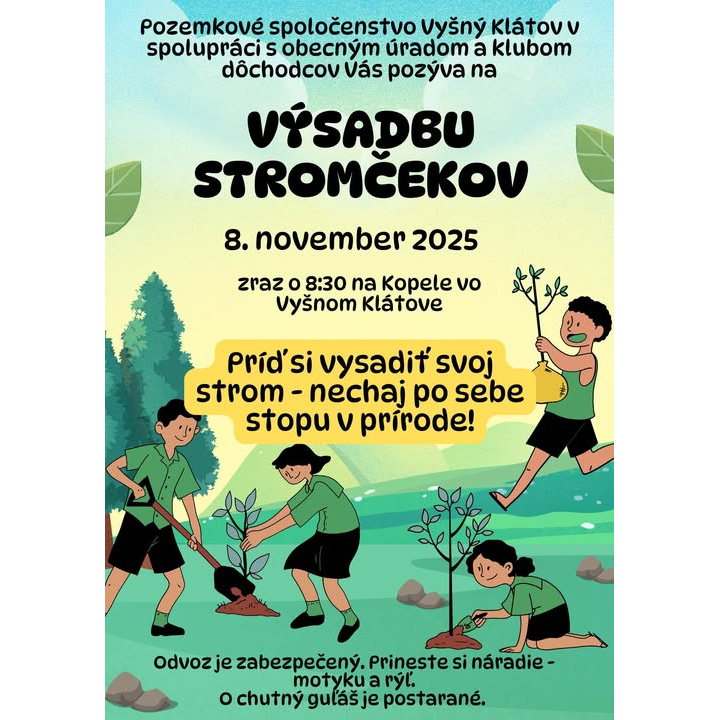 Výsadba stromčekov 8. 11. 2025