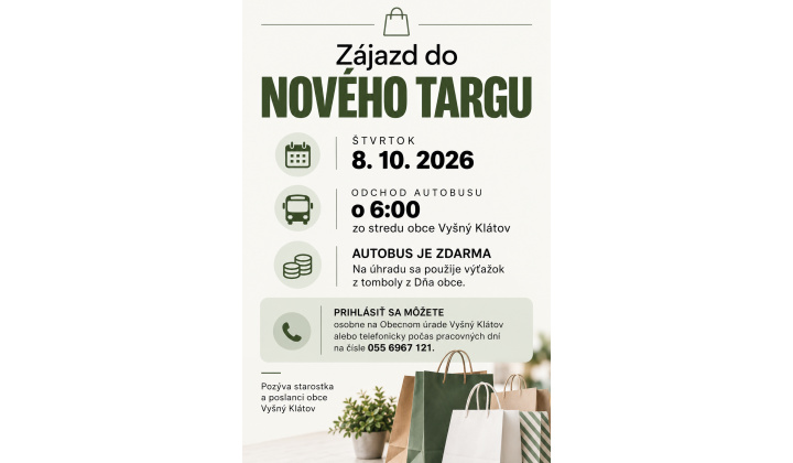 Zájazd do Nového Targu - 8. 10. 2026