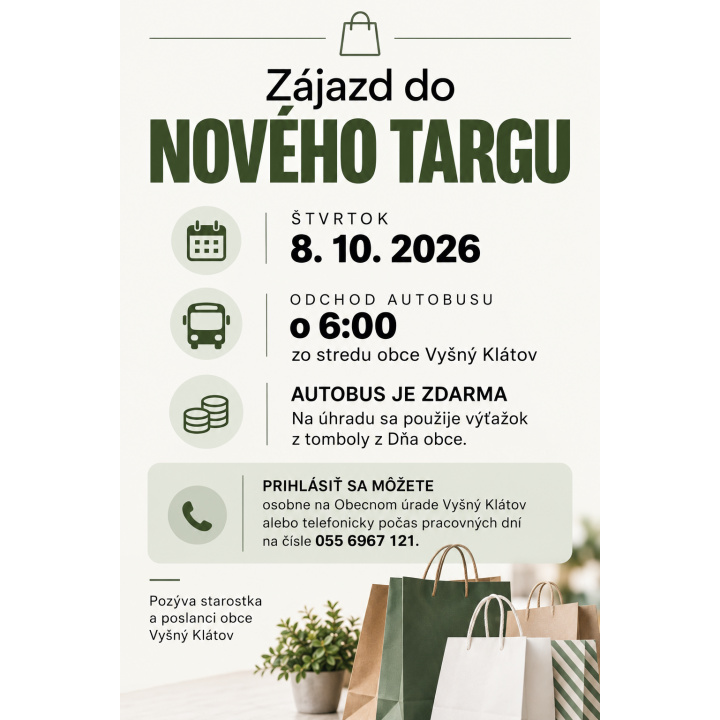 Zájazd do Nového Targu - 8. 10. 2026