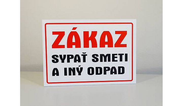 Zákaz sypania smeti za obchod Fresh