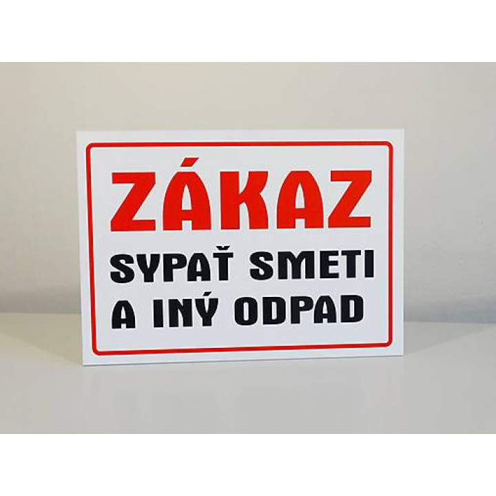 Zákaz sypania smeti za obchod Fresh