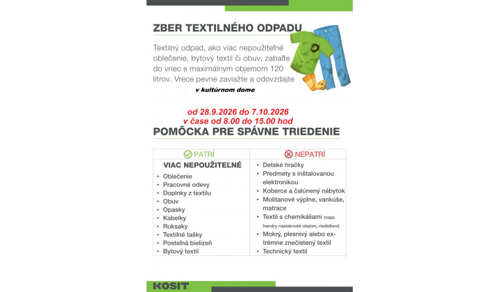 Zber textilného odpadu