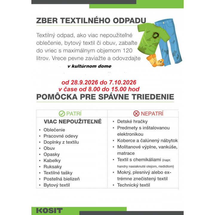 Zber textilného odpadu